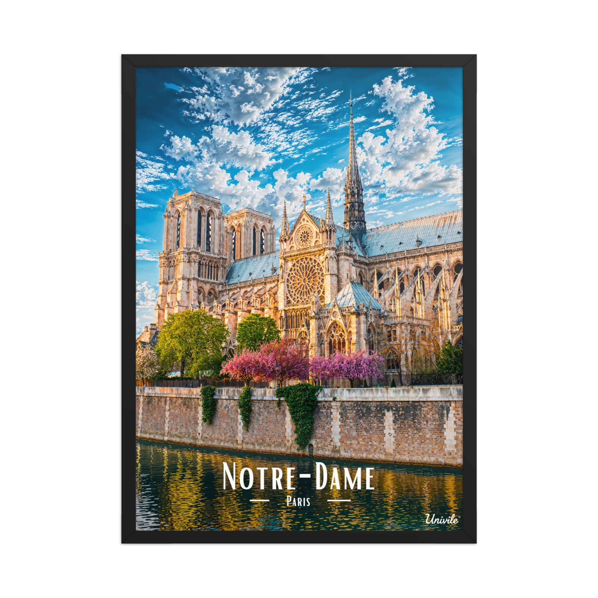Affiche de Paris Notre-Dame 50 × 70 cm / Noir - Univile