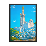 Affiche de Marseille Notre-Dame de la Garde 50 × 70 cm / Noir - Univile