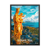 Affiche de Marseille La Bonne Mère 50 × 70 cm / Noir - Univile