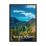 Affiche de la Réunion Belvédère du Maïdo 50 × 70 cm / Noir - Univile