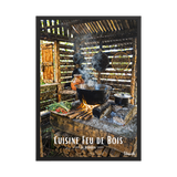 Affiche de la Réunion Cuisine Feu de Bois 50 × 70 cm / Noir - Univile