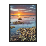 Affiche de La Réunion Sunset du récif 50 × 70 cm / Noir - Univile La Réunion