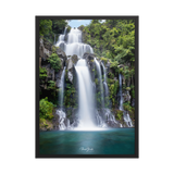 Affiche de La Réunion Cascade des Aigrettes 50 × 70 cm / Noir - Univile La Réunion
