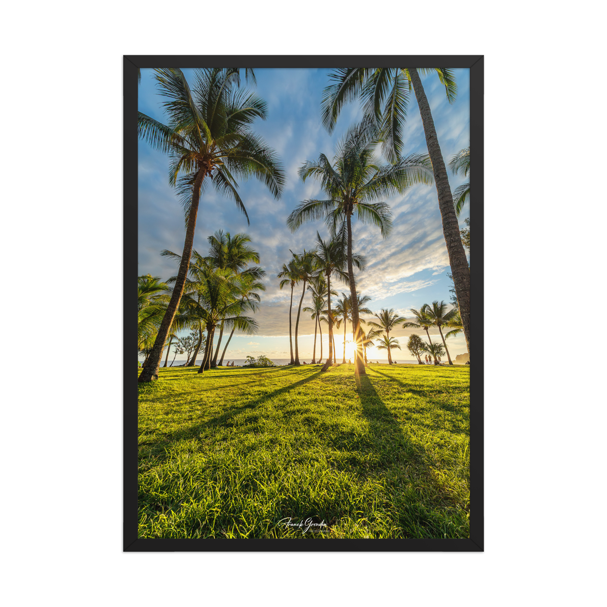 Affiche de La Réunion Sunset Grande Anse 50 × 70 cm / Noir - Univile La Réunion