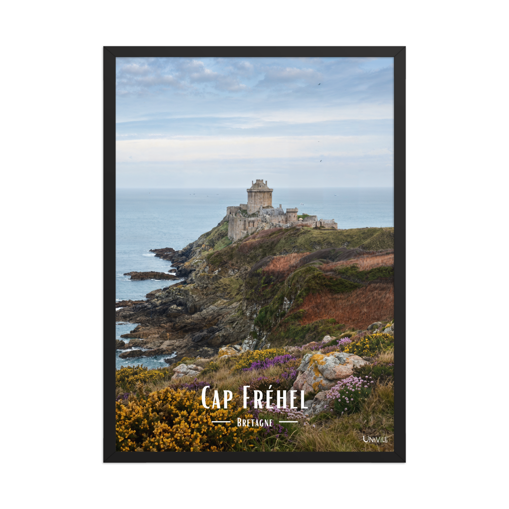 Affiche de Bretagne Cap Fréhel 50 × 70 cm / Noir - Univile Bretagne