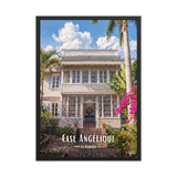 Affiche de La Réunion Case Angélique 50 × 70 cm / Noir - Univile La Réunion