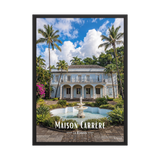 Affiche de La Réunion Maison Carrère 50 × 70 cm / Noir - Univile La Réunion