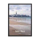 Affiche de Bretagne Saint-Malo 50 × 70 cm / Noir - Univile Bretagne
