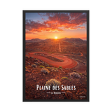 Affiche de La Réunion Plaine des Sables 50 × 70 cm / Noir - Univile La Réunion