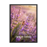 Affiche de Provence Cœur de Lavande 50 × 70 cm / Noir - Univile Provence
