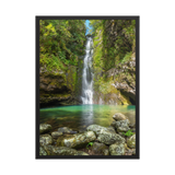 Affiche de La Réunion Cascade du Bassin Chouchou 50 × 70 cm / Noir - photographie Franck Grondin
