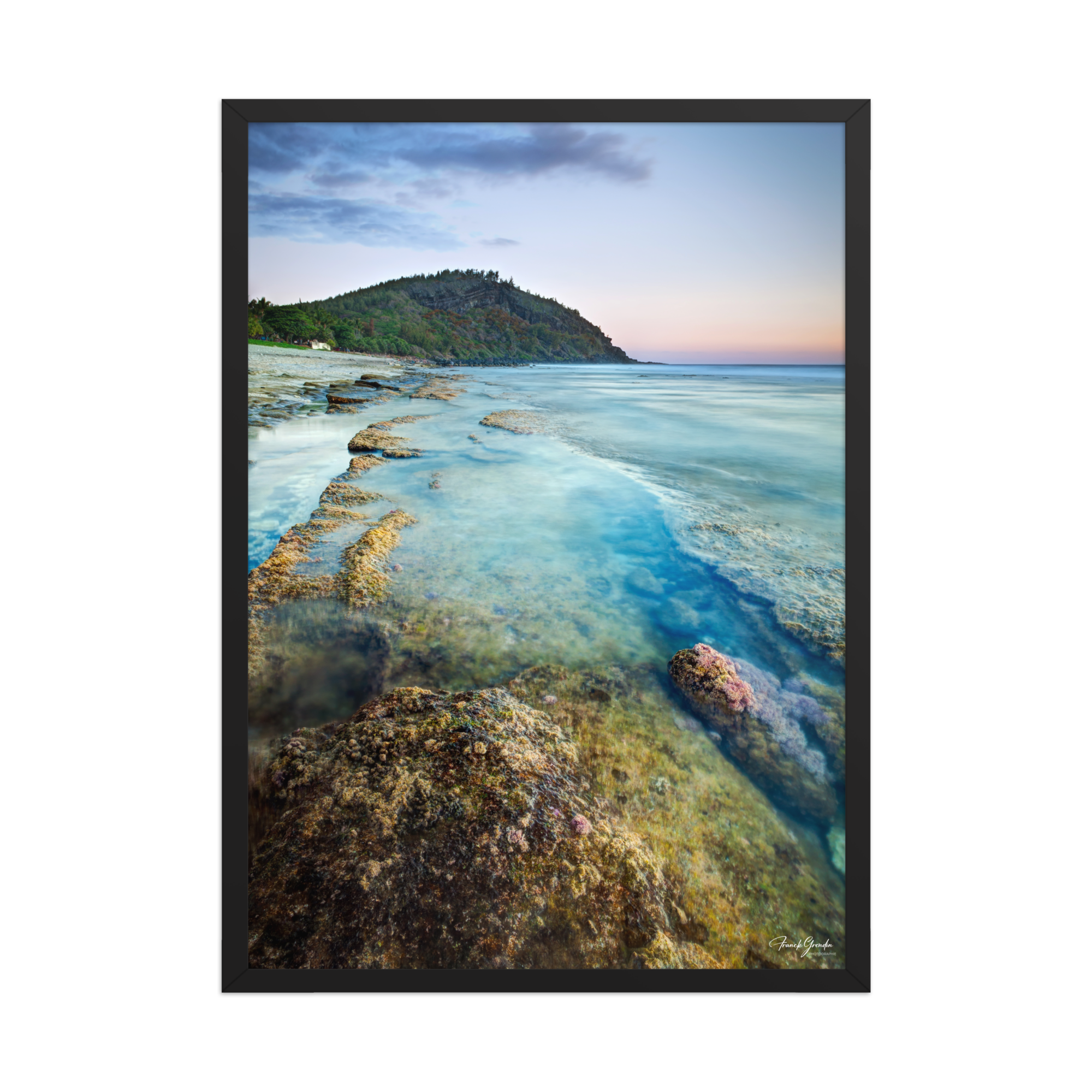 Affiche de La Réunion Crépuscule sur le Piton de Grande Anse 50 × 70 cm / Noir - photographie Franck Grondin