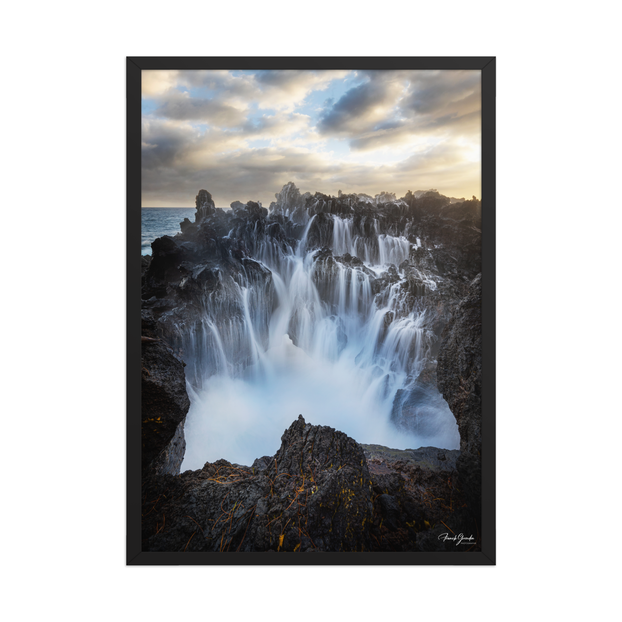 Affiche de La Réunion Le Gouffre du Baril 50 × 70 cm / Noir - photographie Franck Grondin