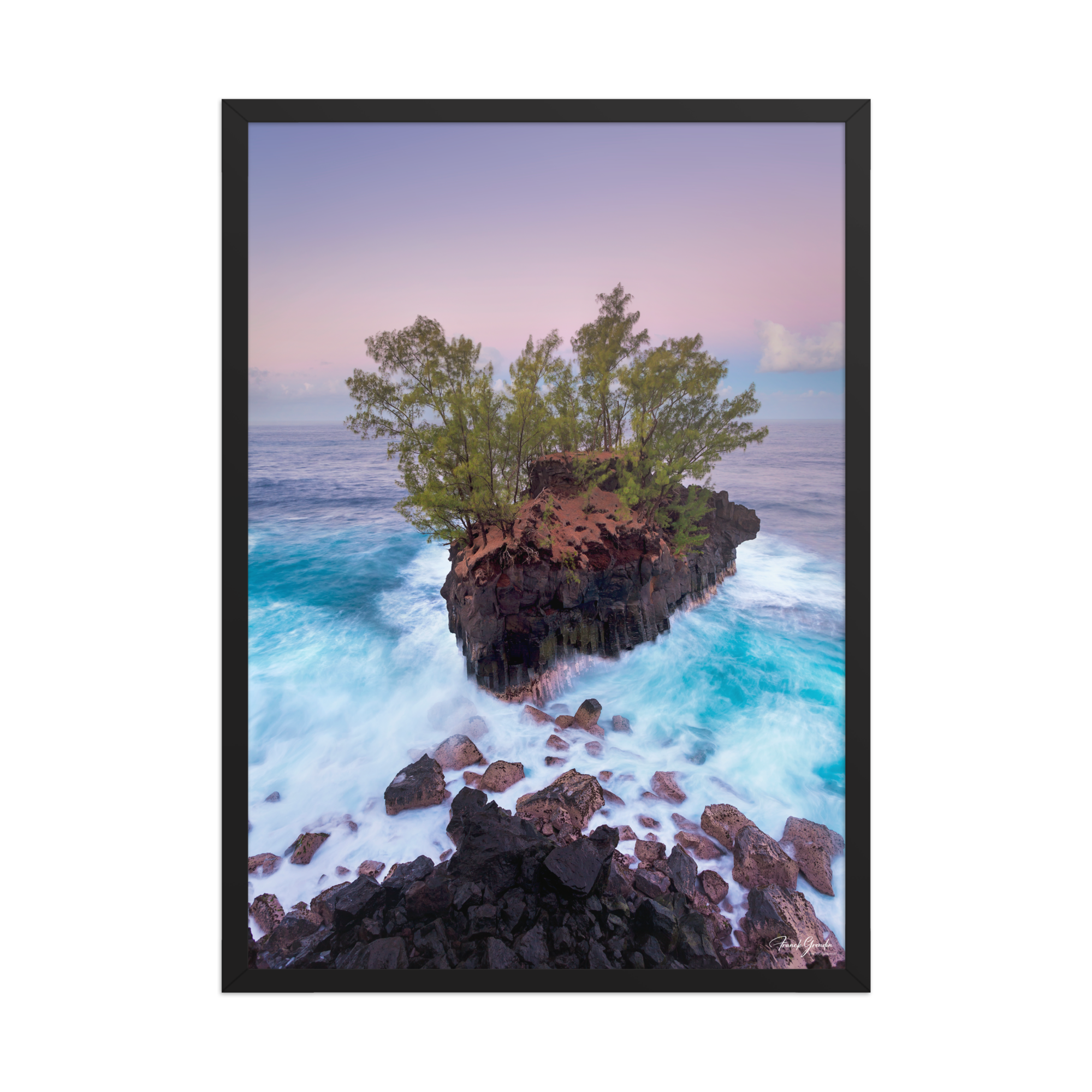 Affiche de La Réunion Le Parc à Cabri à l'Heure Bleue 50 × 70 cm / Noir - photographie Franck Grondin