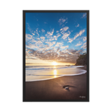 Affiche de La Réunion Coucher de Soleil sur le Ti Sable 50 × 70 cm / Noir - photographie Franck Grondin