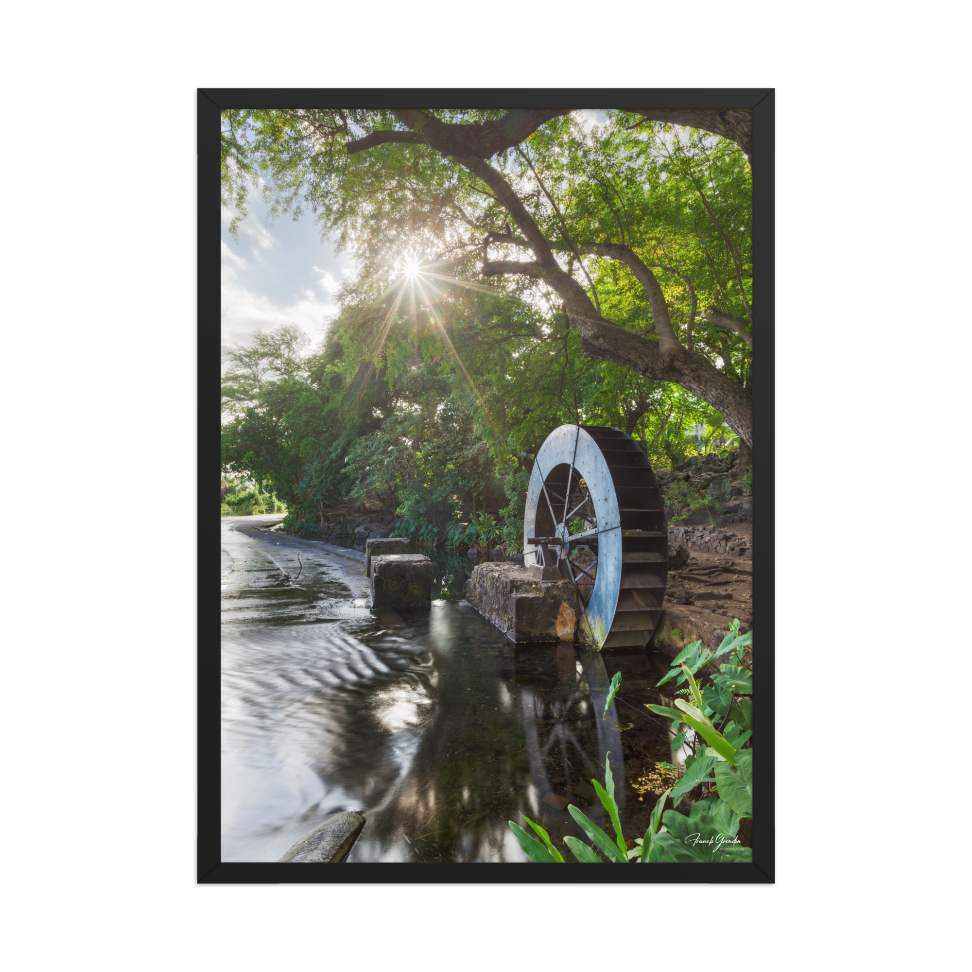 Affiche de La Réunion Le Moulin de la Tour des Roches 50 × 70 cm / Noir - photographie Franck Grondin