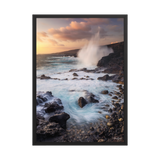 Affiche de La Réunion Coucher de Soleil à la Pointe des Châteaux 50 × 70 cm / Noir - photographie Franck Grondin