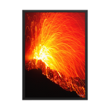 Affiche de La Réunion Éruption de Février 2015 50 × 70 cm / Noir - photographie Franck Grondin