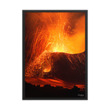 Affiche de La Réunion Éruption de Mai 2015 50 × 70 cm / Noir - photographie Franck Grondin
