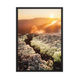 Affiche de La Réunion Éruption d'Août 2015 50 × 70 cm / Noir - photographie Franck Grondin