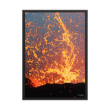 Affiche de La Réunion Fontaine de Lave, Août 2015 50 × 70 cm / Noir - photographie Franck Grondin