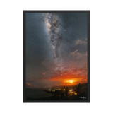Affiche de La Réunion La Fournaise sous la Voie Lactée 50 × 70 cm / Noir - photographie Franck Grondin