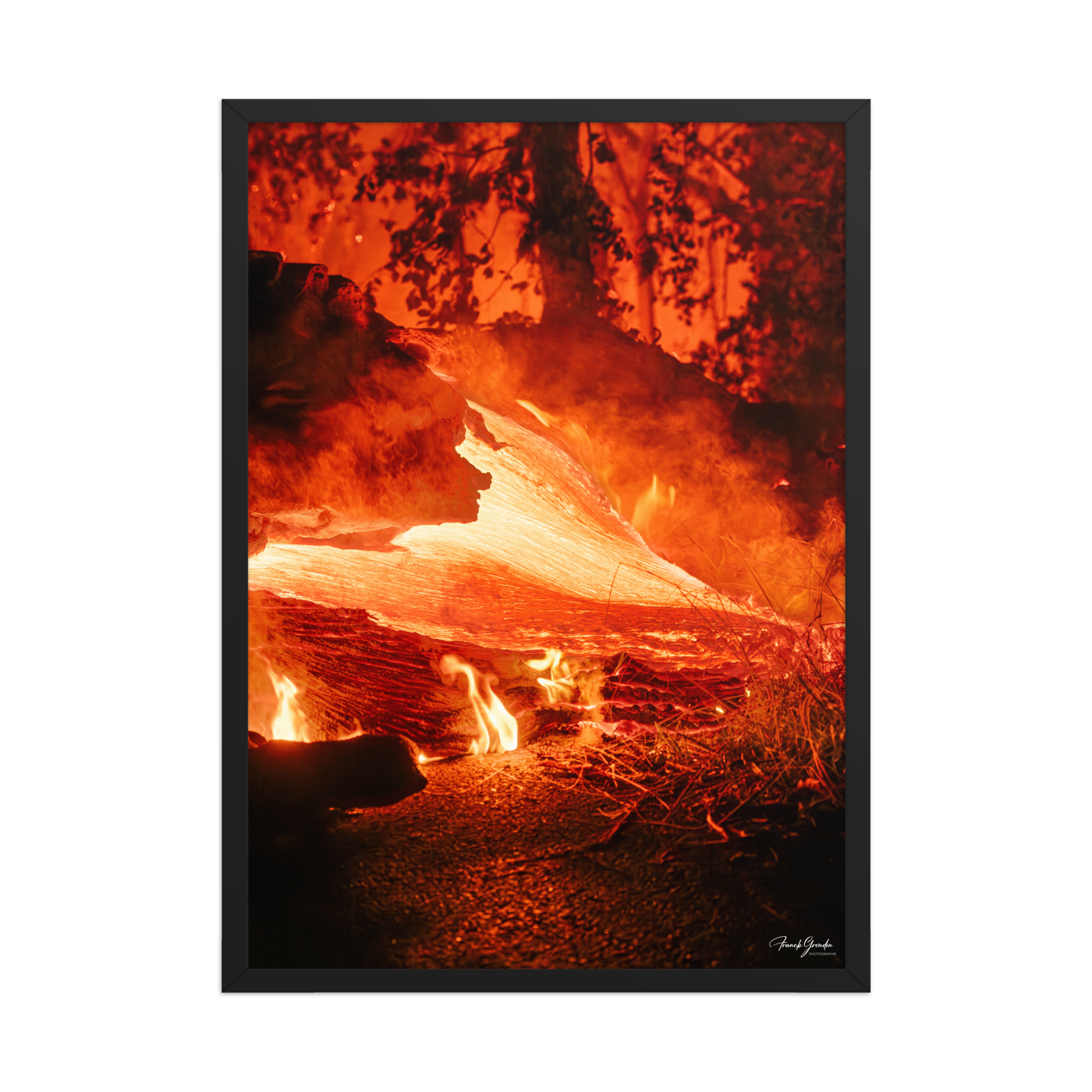Affiche de La Réunion Coulée de Février 2026 50 × 70 cm / Noir - photographie Franck Grondin