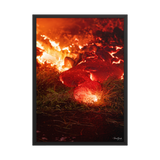 Affiche de La Réunion Éruption de Février 2026 50 × 70 cm / Noir - photographie Franck Grondin