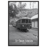 Affiche de La Réunion Ti-Train Lontan Noir & Blanc 61 × 91 cm / Noir - Univile