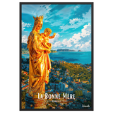 Affiche de Marseille La Bonne Mère 61 × 91 cm / Noir - Univile