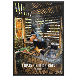 Affiche de la Réunion Cuisine Feu de Bois 61 × 91 cm / Noir - Univile