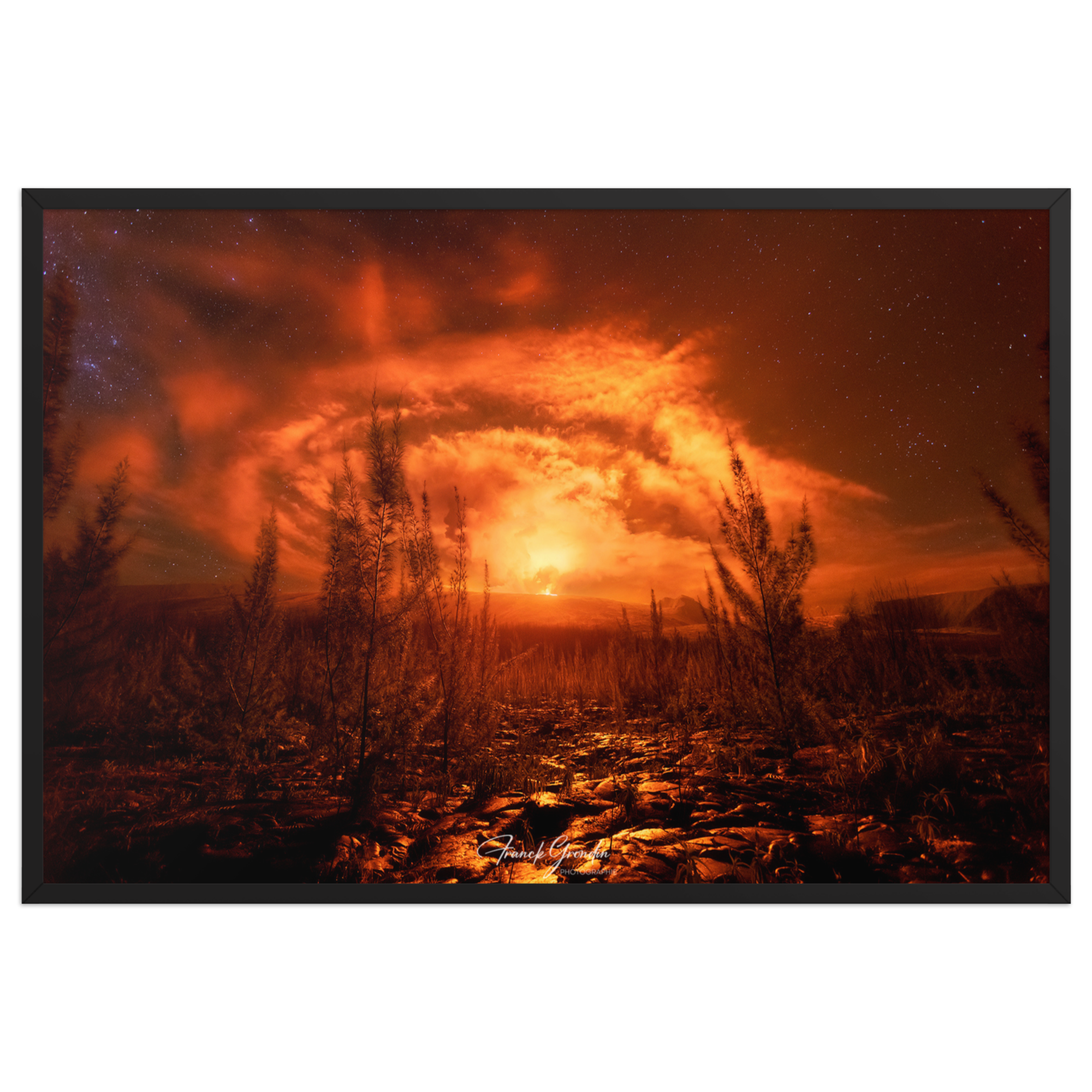 Affiche de La Réunion Le Soleil de Minuit 61 × 91 cm / Noir - Univile La Réunion