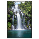 Affiche de La Réunion Cascade des Aigrettes 61 × 91 cm / Noir - Univile La Réunion