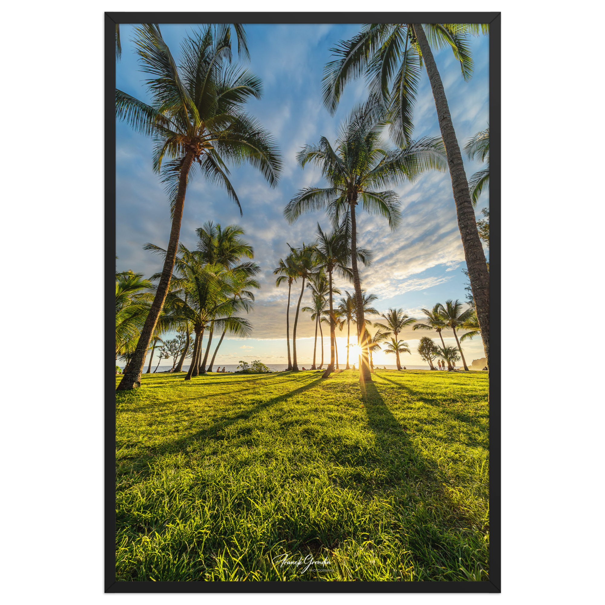 Affiche de La Réunion Sunset Grande Anse 61 × 91 cm / Noir - Univile La Réunion