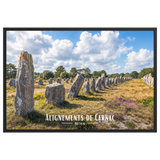 Affiche de Bretagne Alignements de Carnac 61 × 91 cm / Noir - Univile Bretagne