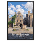 Affiche de Bretagne Cœur de Locronan 61×91 cm / Noir - Univile Bretagne