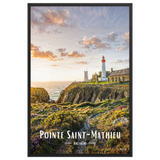 Affiche de Bretagne Pointe Saint-Mathieu 61 × 91 cm / Noir - Univile Bretagne