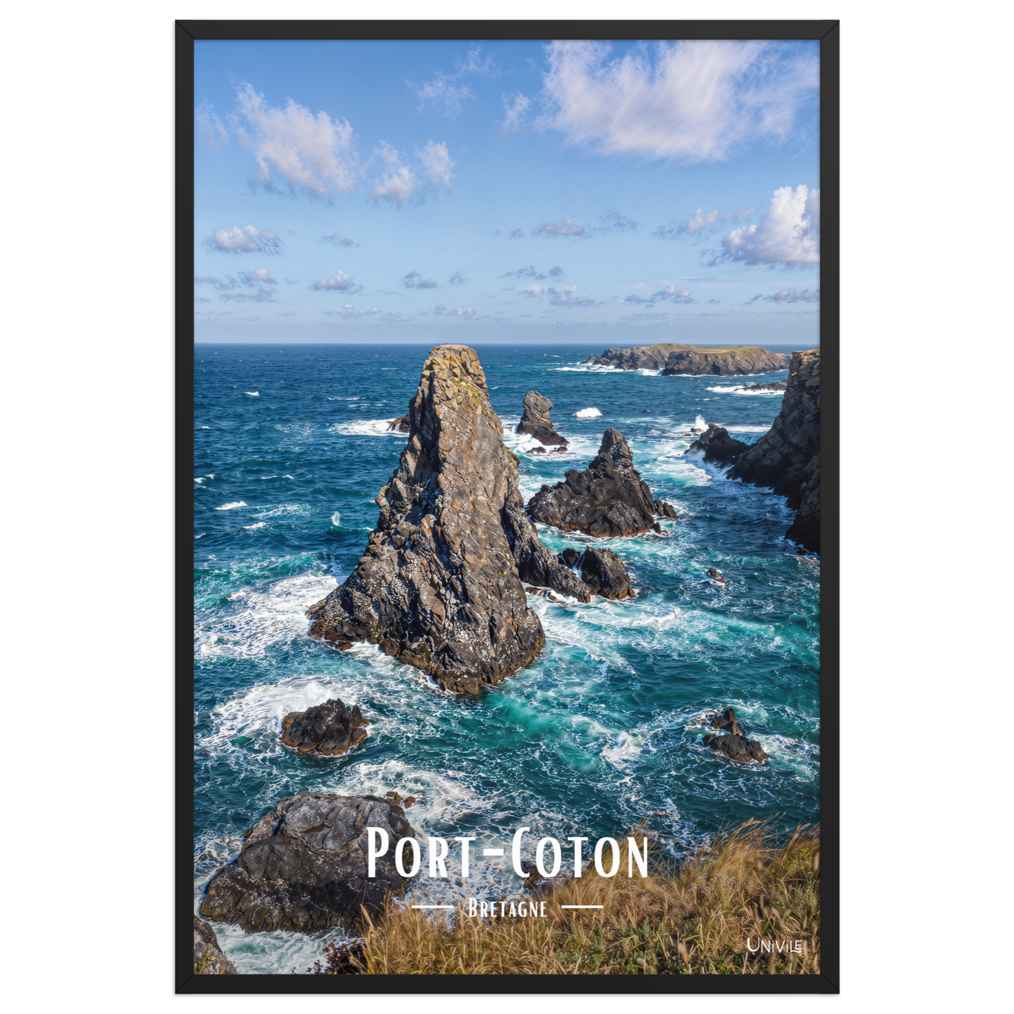Affiche de Bretagne Port-Coton 61 × 91 cm / Noir - Univile Bretagne