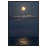 Affiche de La Réunion Lune Rousse sur l'Océan 61 × 91 cm / Noir - photographie Franck Grondin