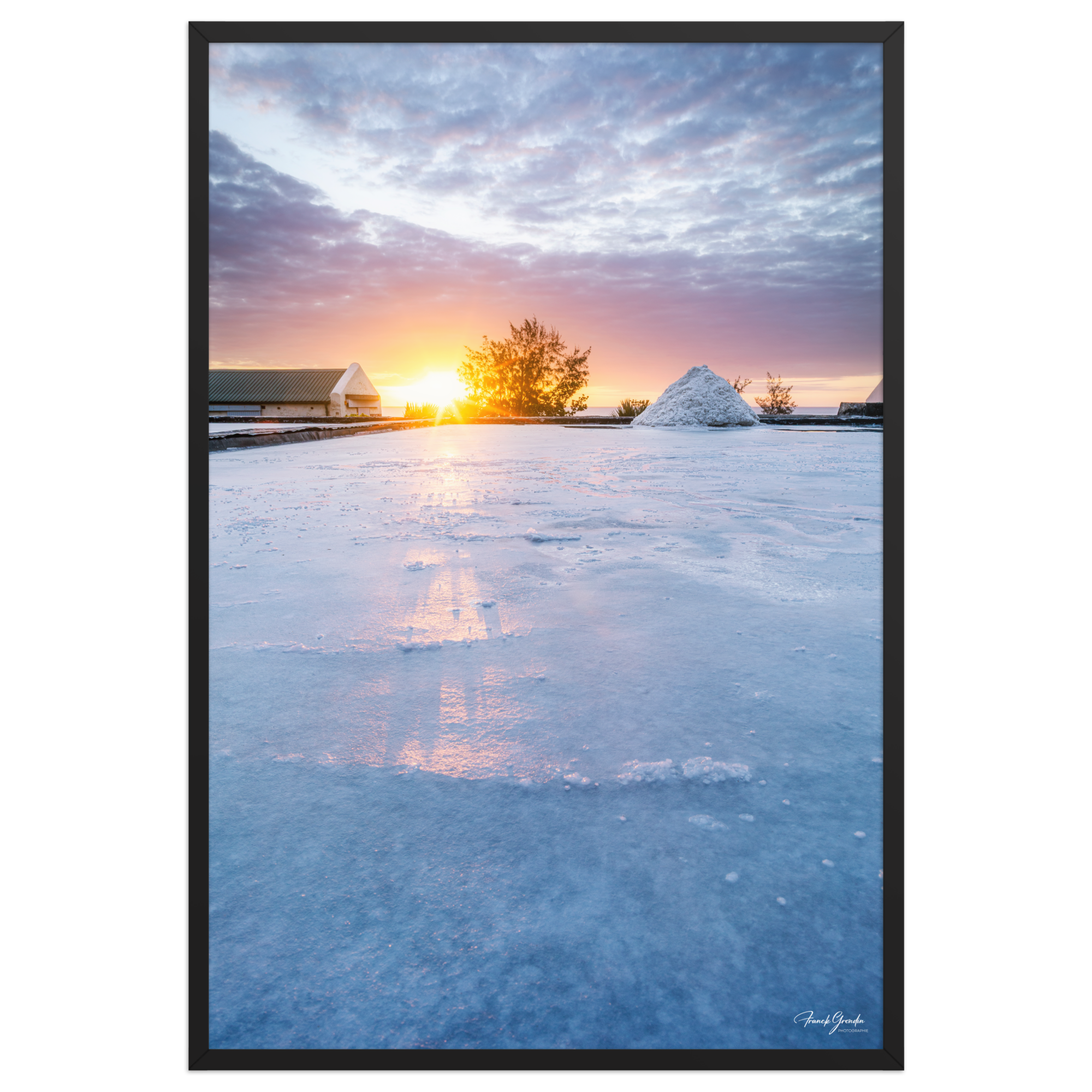 Affiche de La Réunion Les Salines de la Pointe au Sel 61 × 91 cm / Noir - photographie Franck Grondin