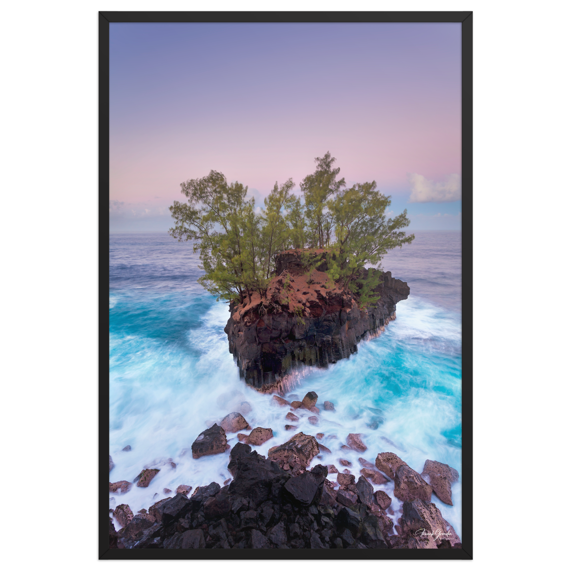 Affiche de La Réunion Le Parc à Cabri à l'Heure Bleue 61 × 91 cm / Noir - photographie Franck Grondin