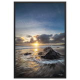 Affiche de La Réunion Coucher de Soleil sur Bois Blanc 61 × 91 cm / Noir - photographie Franck Grondin