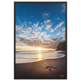 Affiche de La Réunion Coucher de Soleil sur le Ti Sable 61 × 91 cm / Noir - photographie Franck Grondin