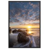 Affiche de La Réunion Coucher de Soleil à la Pointe du Diable 61 × 91 cm / Noir - photographie Franck Grondin