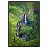 Affiche de La Réunion Le Trou de Fer vu du Ciel 61 × 91 cm / Noir - photographie Franck Grondin
