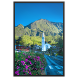 Affiche de La Réunion L'Église Notre-Dame-des-Neiges de Cilaos 61 × 91 cm / Noir - photographie Franck Grondin