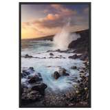 Affiche de La Réunion Coucher de Soleil à la Pointe des Châteaux 61 × 91 cm / Noir - photographie Franck Grondin