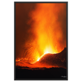 Affiche de La Réunion Fontaines de Lave, Mai 2015 61 × 91 cm / Noir - photographie Franck Grondin