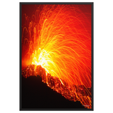 Affiche de La Réunion Éruption de Février 2015 61 × 91 cm / Noir - photographie Franck Grondin
