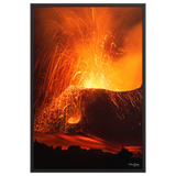 Affiche de La Réunion Éruption de Mai 2015 61 × 91 cm / Noir - photographie Franck Grondin